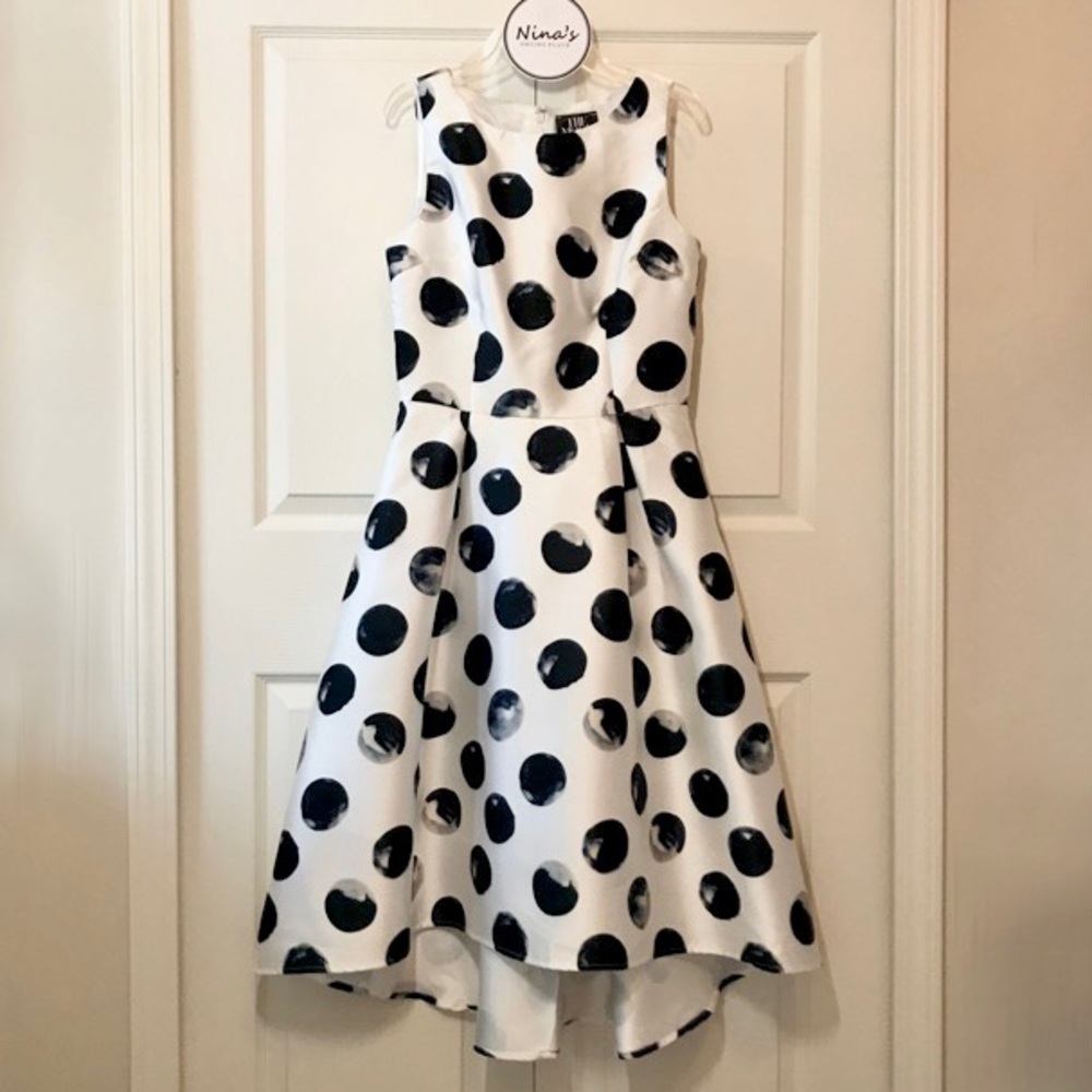 THE MOON Women’s Vintage Midi Dress White/Black Size S